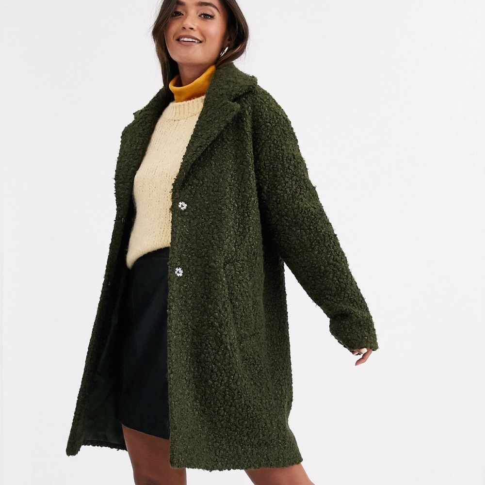 Asos cocoon teddy coat